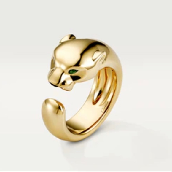 Cartier Jewelry - ** SOLD ** AUTHENTIC Cartier PANTHÈRE DE CARTIER RING
Yellow gold, onyx, garnet